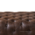 Tufted chesterfield otomano sala de estar móveis